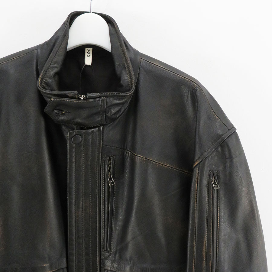 【CCU/シーシーユー】<br>"MORGAN" BOMBER JACKET (COW SKIN USED) <br>SH-45-COW-US