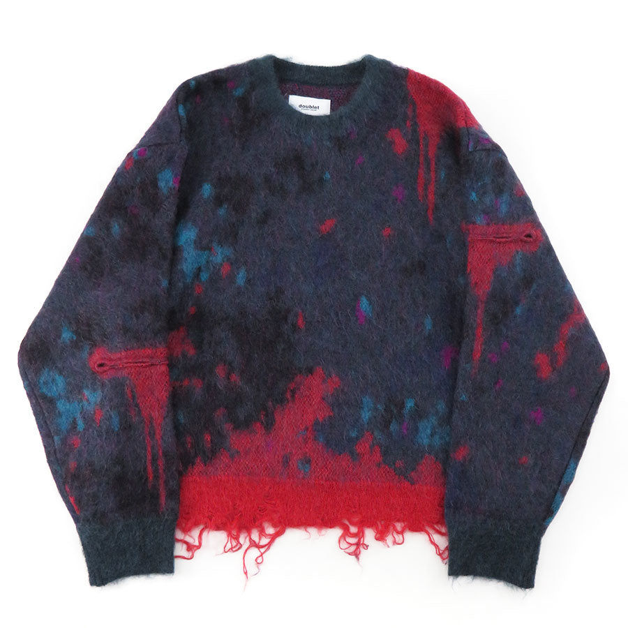 【doublet/ダブレット】<br>ZOMBIE WORN KNIT PULLOVER <br/>24AW61KN163