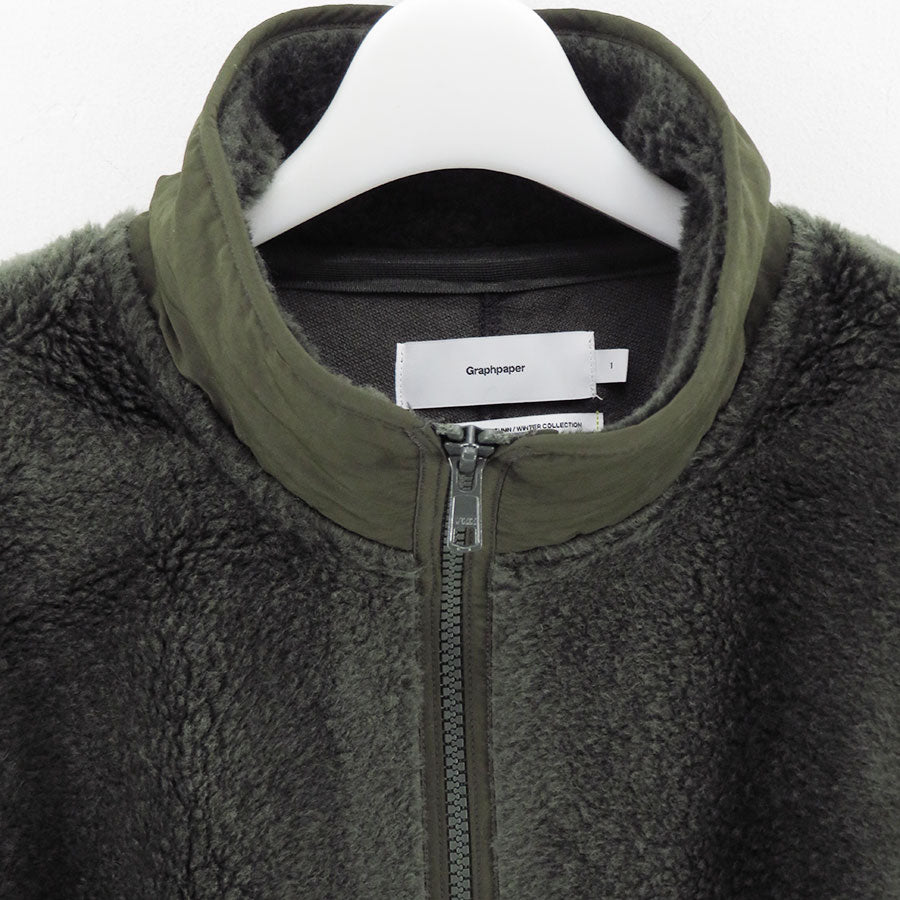 【Graphpaper/グラフペーパー】<br>Wool Boa Zip-Up Blouson <br>GU253-30474