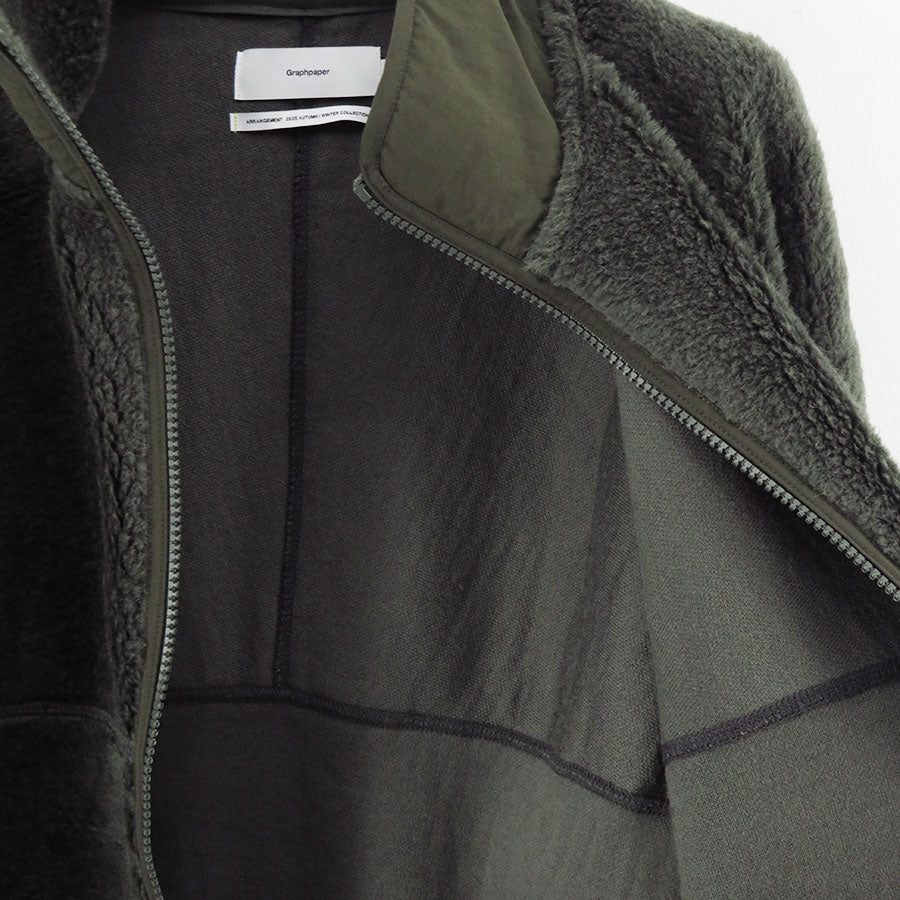 【Graphpaper/グラフペーパー】<br>Wool Boa Zip-Up Blouson <br>GU253-30474