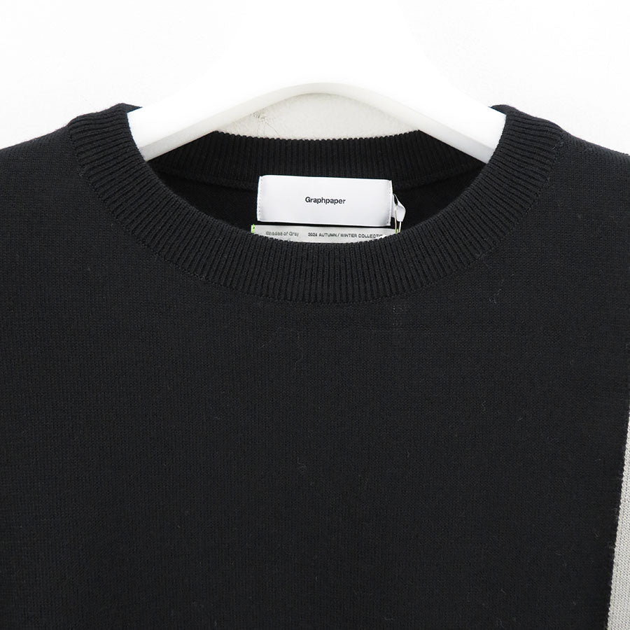 Graphpaper Fine Wool Intarsia Knit グレー2 Graphpaper - グラフペーパー / FINE WOOL INTARSIA KNIT
