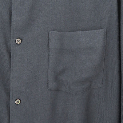 【Graphpaper/グラフペーパー】<br>Viscose Wool Viyella Oversized Regular Collar Shirt <br>GM243-50058