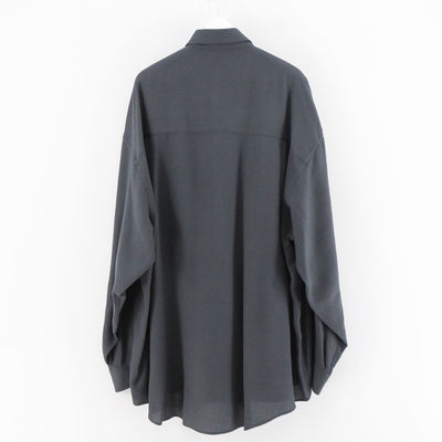 【Graphpaper/グラフペーパー】<br>Viscose Wool Viyella Oversized Regular Collar Shirt <br>GM243-50058