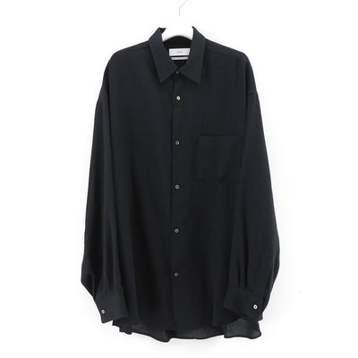 【Graphpaper/グラフペーパー】<br>Viscose Wool Viyella Oversized Regular Collar Shirt <br>GM243-50058