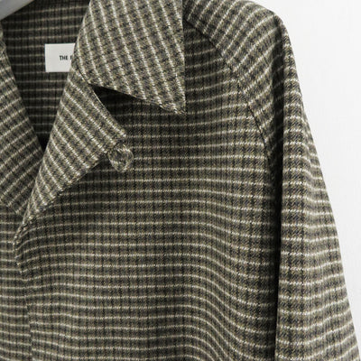 【THE RERACS/ザ・リラクス】<br>RERACS MOHAIR RAMBSWOOL OPEN COLLAR COAT (GUNCLUB CHECK) <br>24FW-RECT-423-J