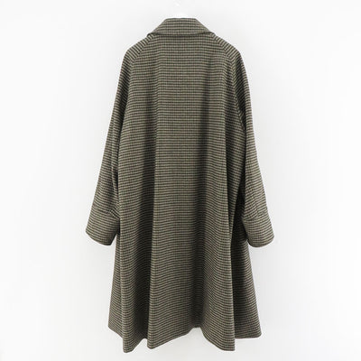 【THE RERACS/ザ・リラクス】<br>RERACS MOHAIR RAMBSWOOL OPEN COLLAR COAT (GUNCLUB CHECK) <br>24FW-RECT-423-J