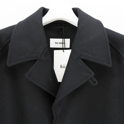 【THE RERACS/ザ・リラクス】<br>RERACS MOHAIR RAMBSWOOL OPEN COLLAR COAT (BLACK) <br>24FW-RECT-423-J