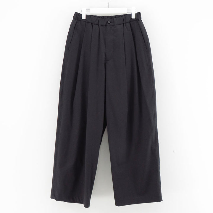 Graphpaper) Wooly Cotton Twill Wide Tapered Slacks (GM251