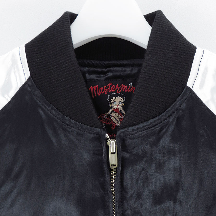 【MASTERMIND WORLD×BETTY BOOP】<br>SOUVENIR JACKET BOXY FIT <br/>MW25C15-BL100