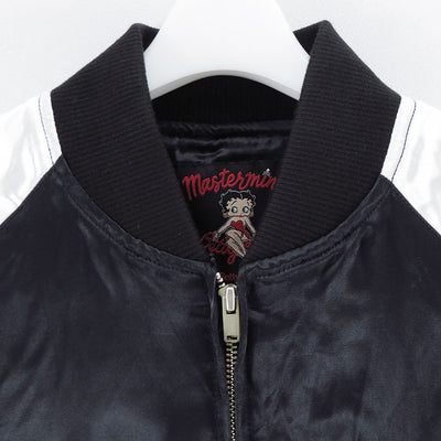【MASTERMIND WORLD×BETTY BOOP】<br>SOUVENIR JACKET BOXY FIT <br/>MW25C15-BL100