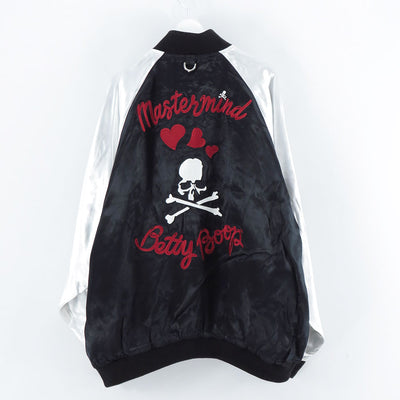 【MASTERMIND WORLD×BETTY BOOP】<br>SOUVENIR JACKET BOXY FIT <br/>MW25C15-BL100