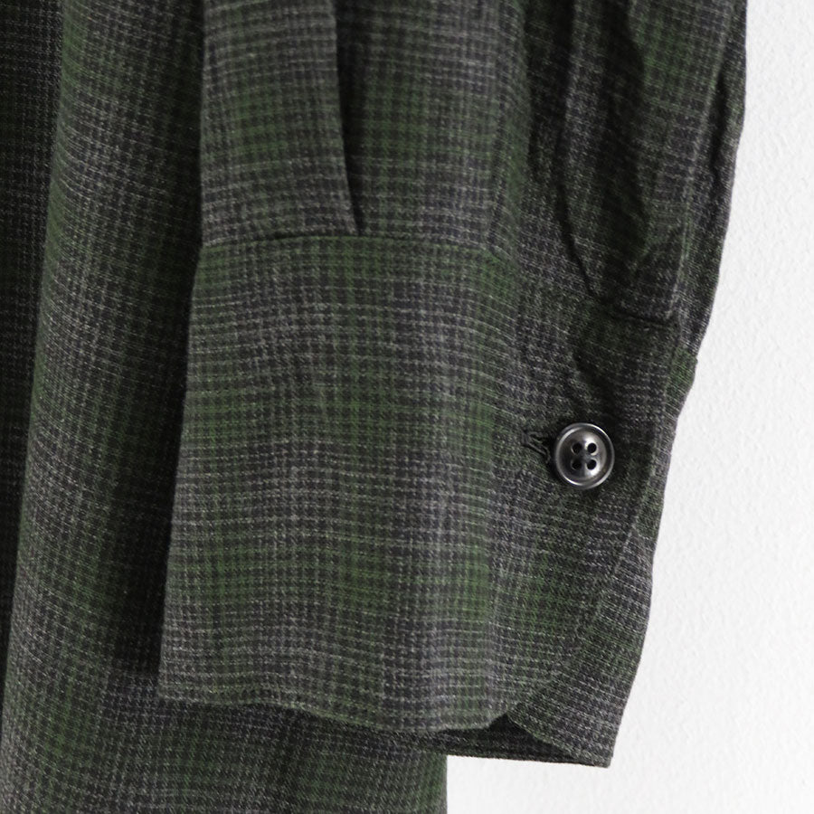 MAATEE&SONS/マーティーアンドサンズ】強撚RAYON OP COLLAR SHIRTS 