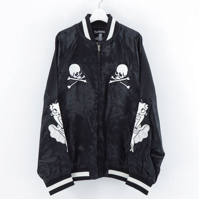 【MASTERMIND WORLD×BETTY BOOP】<br>SOUVENIR JACKET BOXY FIT <br/>MW25C15-BL100