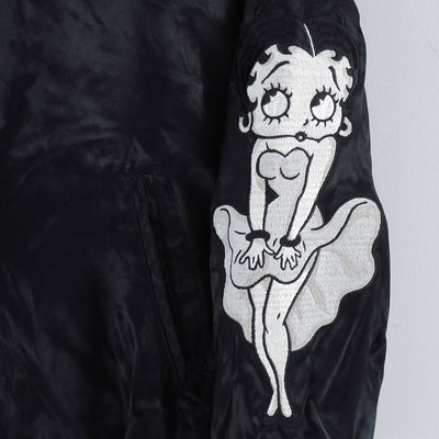 【MASTERMIND WORLD×BETTY BOOP】<br>SOUVENIR JACKET BOXY FIT <br/>MW25C15-BL100