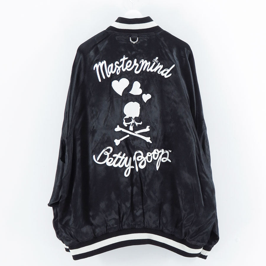 【MASTERMIND WORLD×BETTY BOOP】<br>SOUVENIR JACKET BOXY FIT <br/>MW25C15-BL100