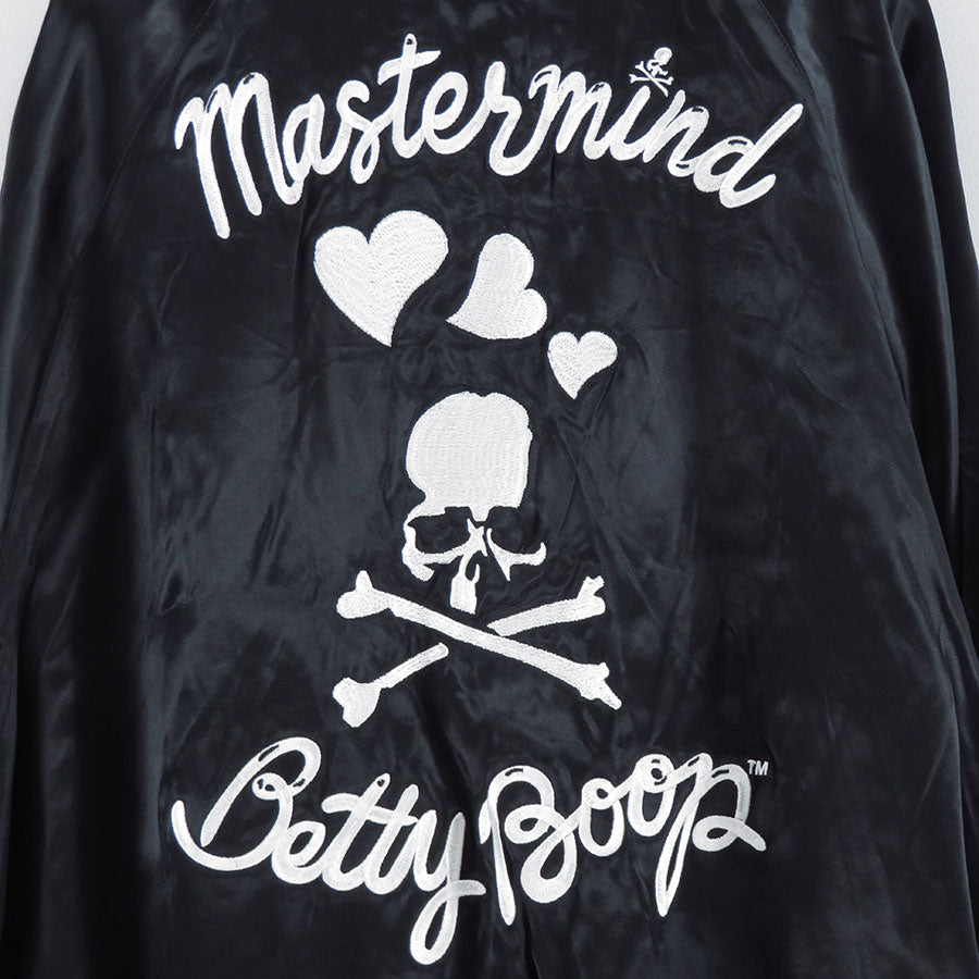 【MASTERMIND WORLD×BETTY BOOP】<br>SOUVENIR JACKET BOXY FIT <br/>MW25C15-BL100