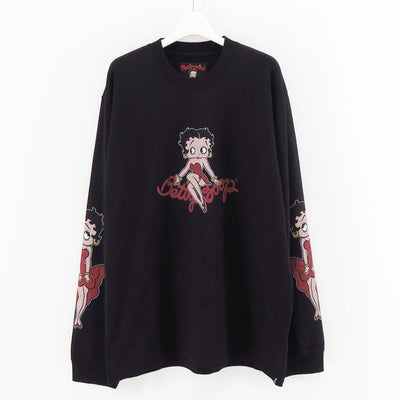 【MASTERMIND WORLD×BETTY BOOP】<br>L/S TEE REGULAR FIT <br/>MW25C15-TS205