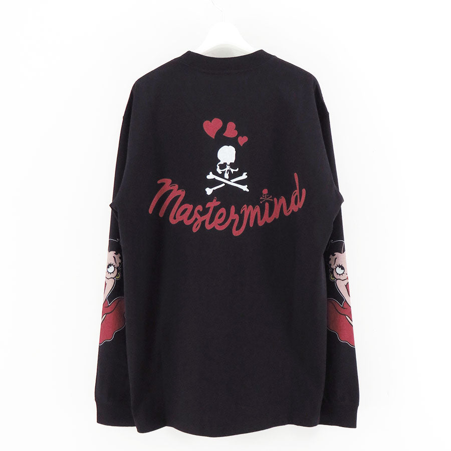 【MASTERMIND WORLD×BETTY BOOP】<br>L/S TEE REGULAR FIT <br/>MW25C15-TS205