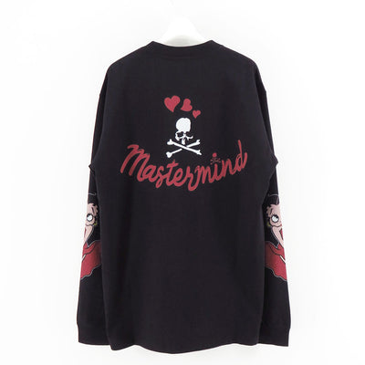 【MASTERMIND WORLD×BETTY BOOP】<br>L/S TEE REGULAR FIT <br/>MW25C15-TS205