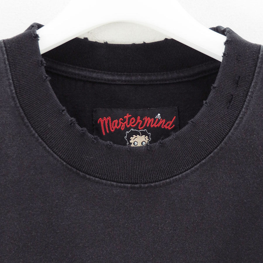 【MASTERMIND WORLD×BETTY BOOP】<br>L/S TEE (DAMEGED) REGULAR FIT <br/>MW25C15-TS207