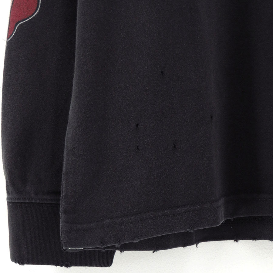 【MASTERMIND WORLD×BETTY BOOP】<br>L/S TEE (DAMEGED) REGULAR FIT <br/>MW25C15-TS207