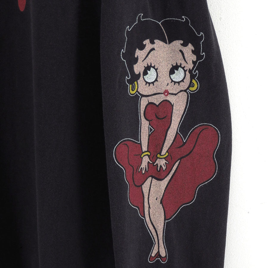 【MASTERMIND WORLD×BETTY BOOP】<br>L/S TEE (DAMEGED) REGULAR FIT <br/>MW25C15-TS207