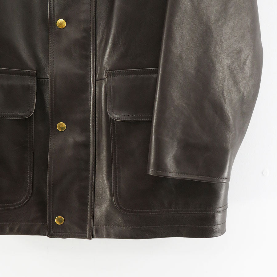 【A.PRESSE/アプレッセ】<br>Leather Hunting Coat <br>24SAP-01-02H
