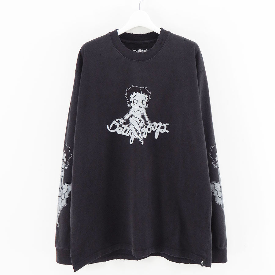 【MASTERMIND WORLD×BETTY BOOP】<br>L/S TEE (DAMEGED) REGULAR FIT <br/>MW25C15-TS207