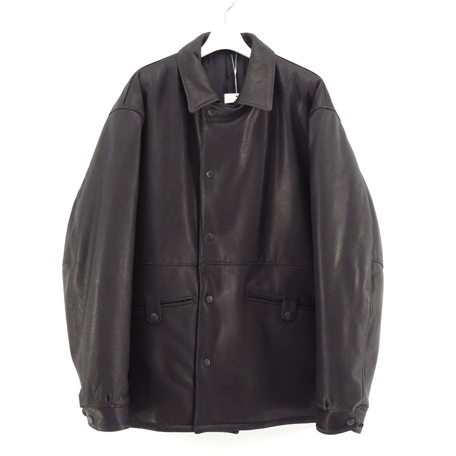 【UNUSED/アンユーズド】<br>Leather car coat <br>US2515