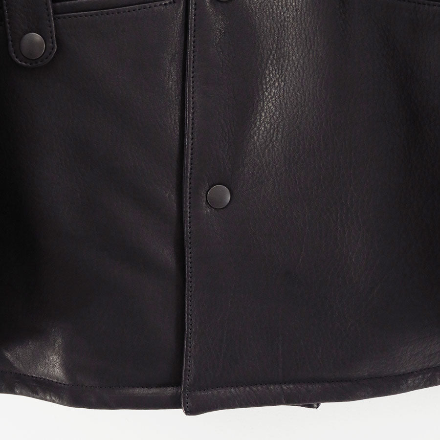 【UNUSED/アンユーズド】<br>Leather car coat <br>US2515