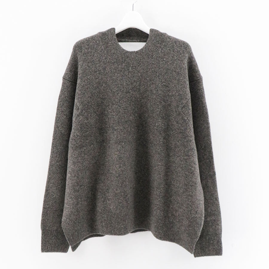 【nonnotte/ノノット】<br>Slit Crew Neck Pullover <br>N-24A-039