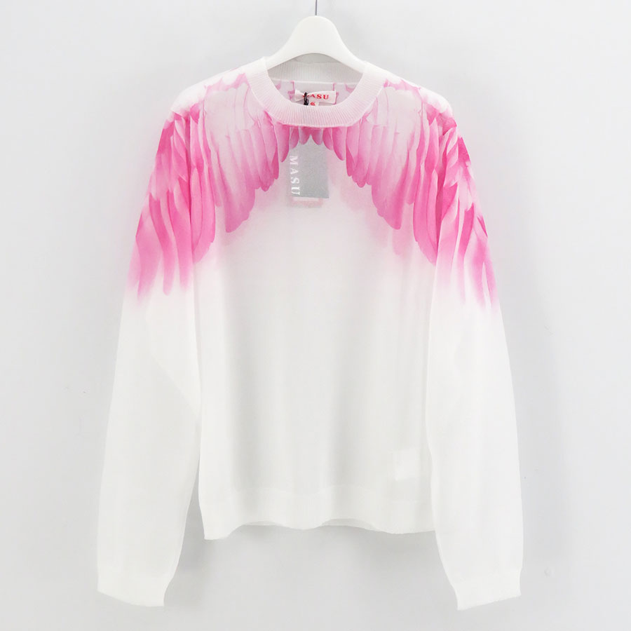 【M A S U/エムエーエスユー】<br>CLEAR ANGEL WING SWEATER <br>MASS-KN0524