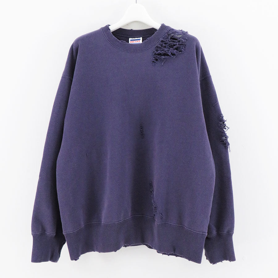 THRIFTY LOOK/スリフティールック】worn-out crew sweat