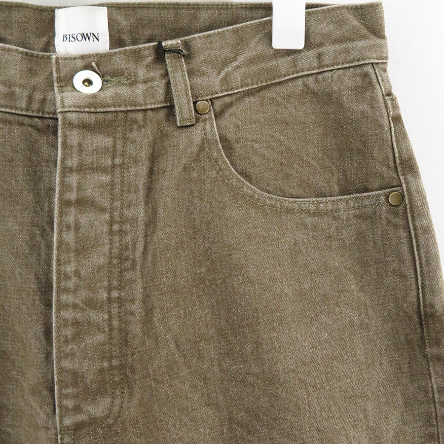 BISOWN/ビソウン】PURE STRAIGHT KHAKI DENIM 26W-BIS-PT05Kの通販