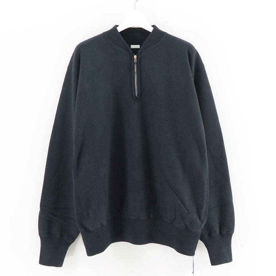 A.PRESSE/アプレッセ】Vintage Half Zip Rib Collar Sweatshirt 26AAP