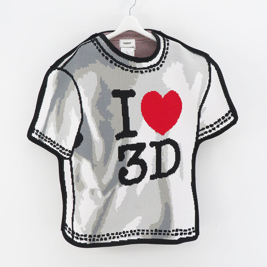 【doublet/ダブレット】<br>TWO-DIMENSIONAL "I♡3D" T-SHIRT <br/>24SS49KN149