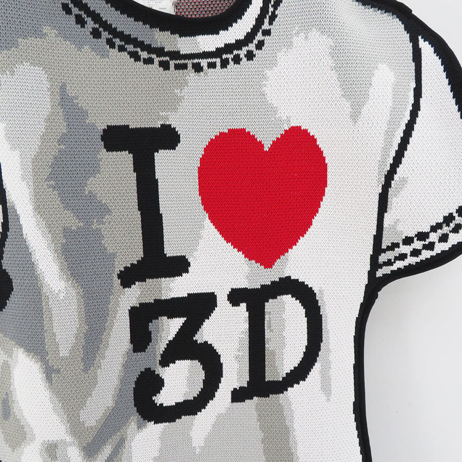 【doublet/ダブレット】<br>TWO-DIMENSIONAL "I♡3D" T-SHIRT <br/>24SS49KN149