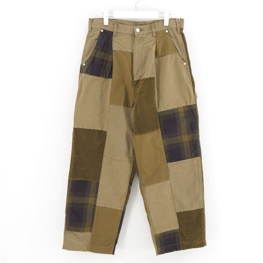 【COMME des GARCONS HOMME】<br>綿オックス×多素材MIX 製品加工ペインターパンツ <br>HP-P028-051