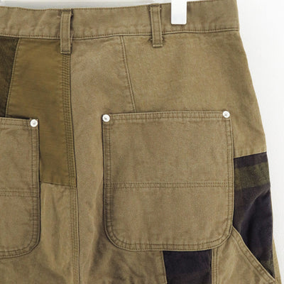 【COMME des GARCONS HOMME】<br>綿オックス×多素材MIX 製品加工ペインターパンツ <br>HP-P028-051