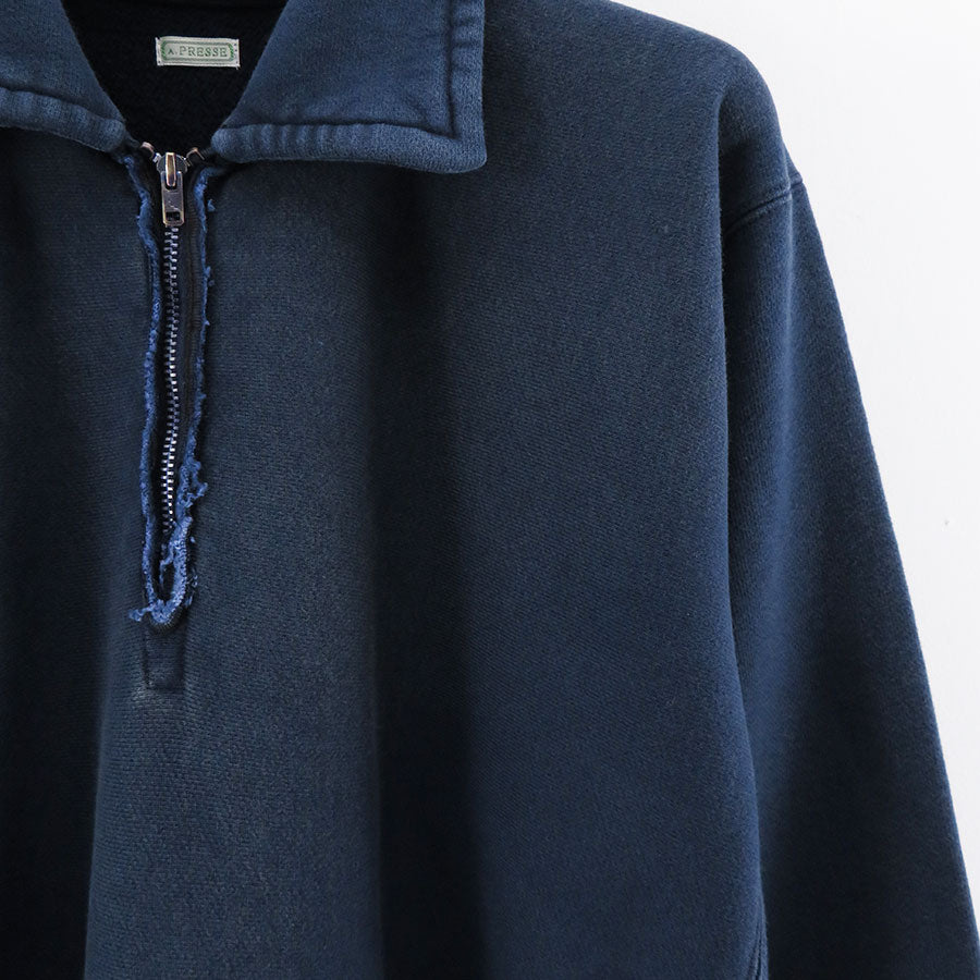 【A.PRESSE/アプレッセ】<br>Vintage Half Zip Sweat Shirt <br>24AAP-05-08K