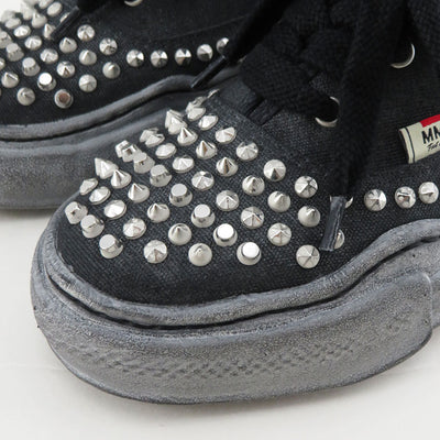 【Maison MIHARA YASUHIRO】<br>"BAKER"OG Sole Studded Canvas Low-Top Sneaker (BLACK×BLACK) <br>A13FW736