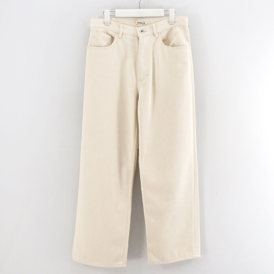 オーラリー AURALEE 26SS SILK NEP DENIM 5P AURALEE/オーラリー】SILK NEP DENIM 5P WIDE PANTS A26AP01SDの通販