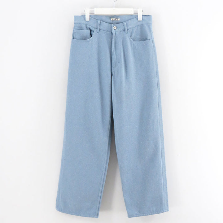 AURALEE/オーラリー】SILK NEP DENIM 5P WIDE PANTS A26AP01SDの通販