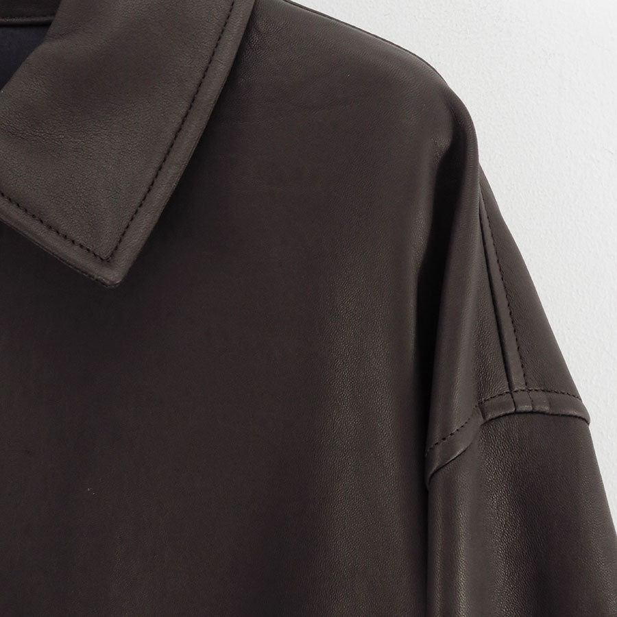【Porter Classic/ポータークラシック】<br>LEATHER ZIP UP JACKET W / LOVE & PEACE SILVER (ENTREFINO) <br>PC-017-3591