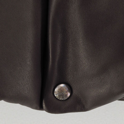 【Porter Classic/ポータークラシック】<br>LEATHER DOWN JACKET W / LOVE & PEACE SILVER (ENTREFINO) <br>PC-017-3592