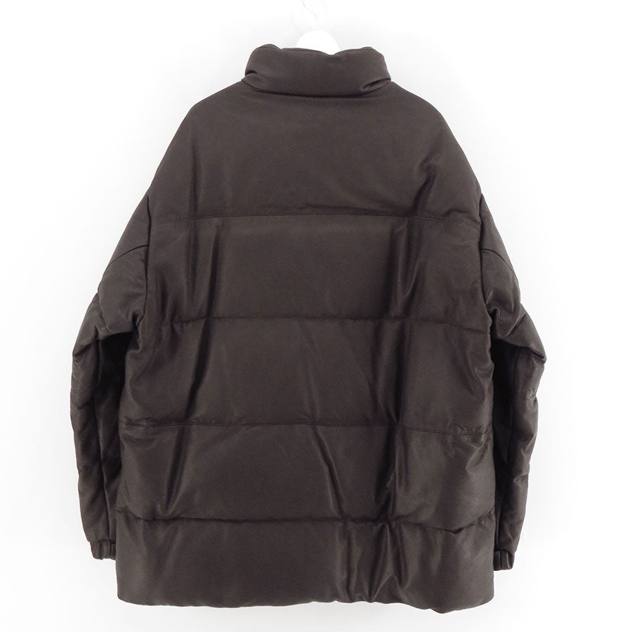 【Porter Classic/ポータークラシック】<br>LEATHER DOWN JACKET W / LOVE & PEACE SILVER (ENTREFINO) <br>PC-017-3592