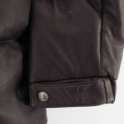 【Porter Classic/ポータークラシック】<br>LEATHER DOWN JACKET W / LOVE & PEACE SILVER (ENTREFINO) <br>PC-017-3592