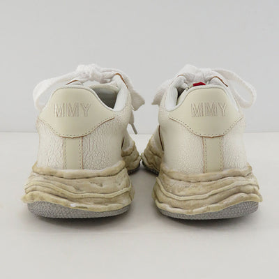 [Maison 三原康弘]<br> “WAYNE”OG 鞋底裂纹皮革低帮运动鞋（白色）<br> A12FW715 