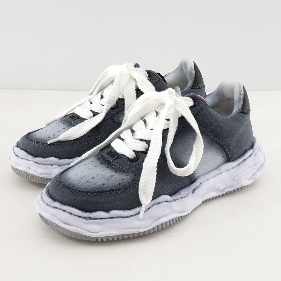 【Maison MIHARA YASUHIRO】<br>"WAYNE" OG Sole Effect Canvas Low-top Sneaker (BLACK) <br>A12FW717