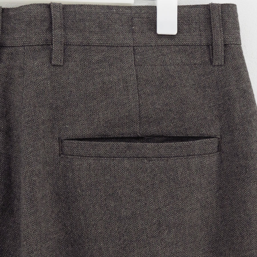 【i am dork/アイアムドーク】<br>ウールリネンカシミヤヘリンボーンパンツ <br>DO25AW04